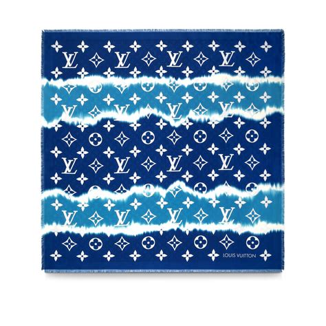 blue louis vuitton print